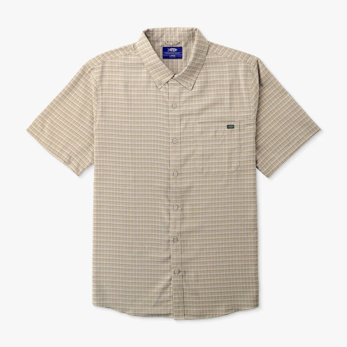 AFTCO MENS DORSAL SHORT SLEEVE KHAKI