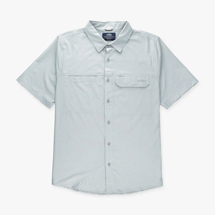 AFTCO MENS AIR O MESH TECH SHORT SLEEVE BUTTON DOWN