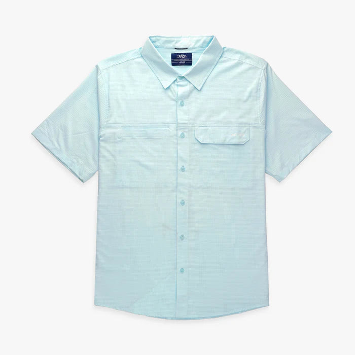 AFTCO MENS AIR O MESH TECH SHORT SLEEVE BUTTON DOWN