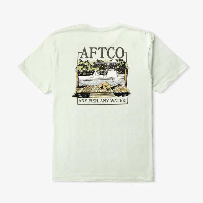 AFTCO MENS SHORT SLEEVE SEEK SEAFOAM HEATHER