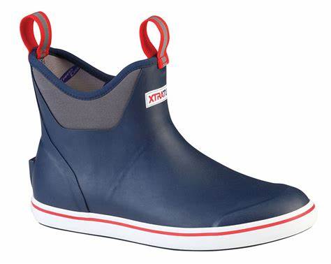 XTRATUF ANKLE DECK BOOT NAVY/RED