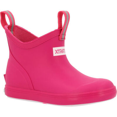 YOUTH XTRATUF ANKLE DECK BOOT NEON PINK