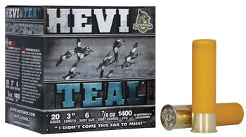 Hevi Teal 20 Gauge 3" 7/8oz #6