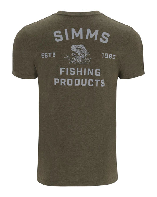SIMMS MENS STACKED BASS T- SHIRT
