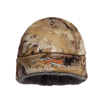 Sitka Jetstream insulated WS beanie in Optifade Marsh pattern, windproof and warm headwear for waterfowl hunting