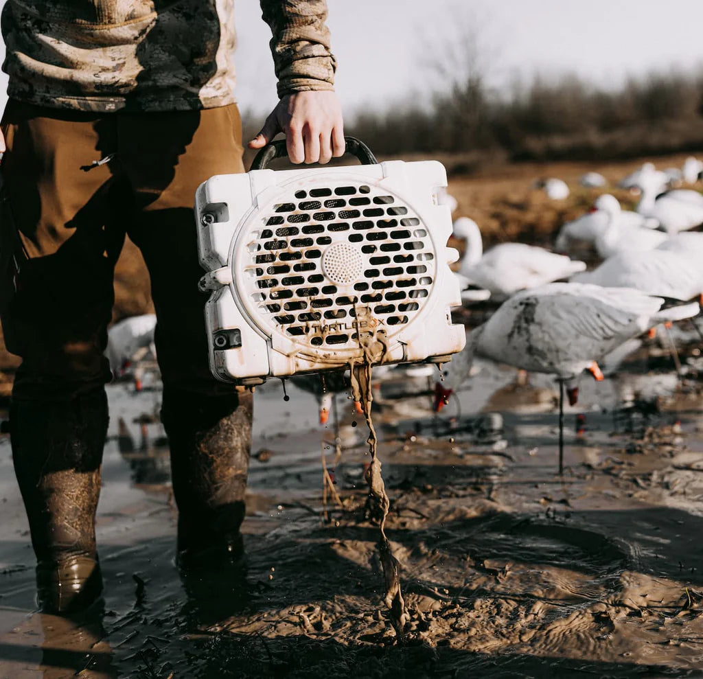 Turtlebox Grande waterproof outdoor Bluetooth speaker – White – hunting and fishing