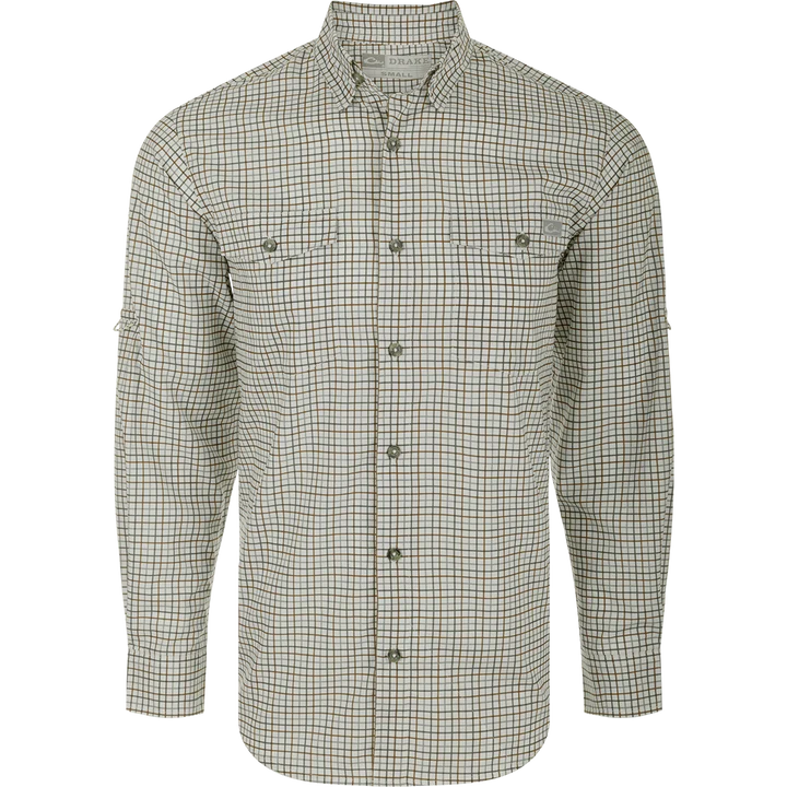 Drake Frat BD Tattersall Shirt LS Kalamata Olive