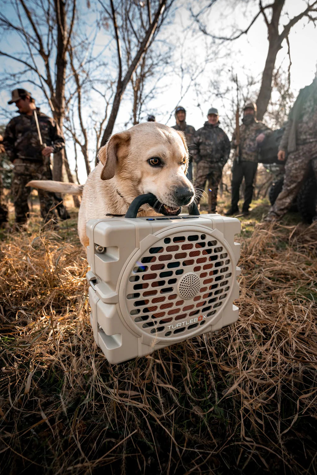 Turtlebox Grande waterproof outdoor Bluetooth speaker – Tan – hunting and fishing