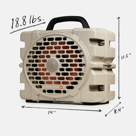 Turtlebox Grande waterproof outdoor Bluetooth speaker – Tan – hunting and fishing