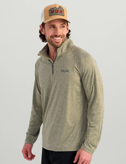 Huk Airweight Heather 1/4 Zip