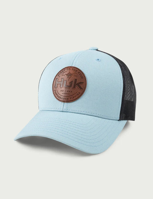 Huk Leather Patch Trucker