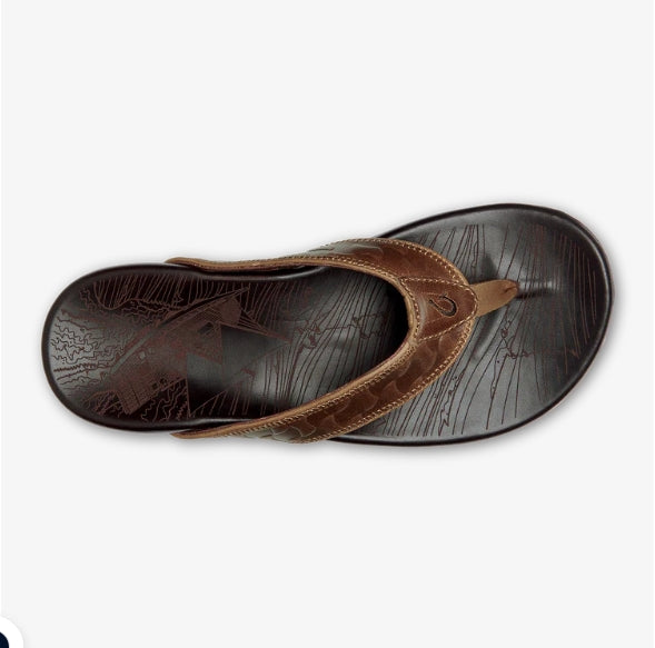 Olukai Hikianalia Men's Leather Beach Sandal