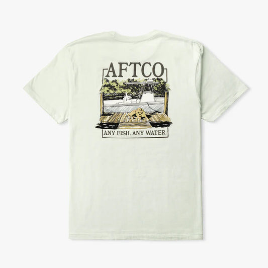 AFTCO MENS SHORT SLEEVE SEEK SEAFOAM HEATHER