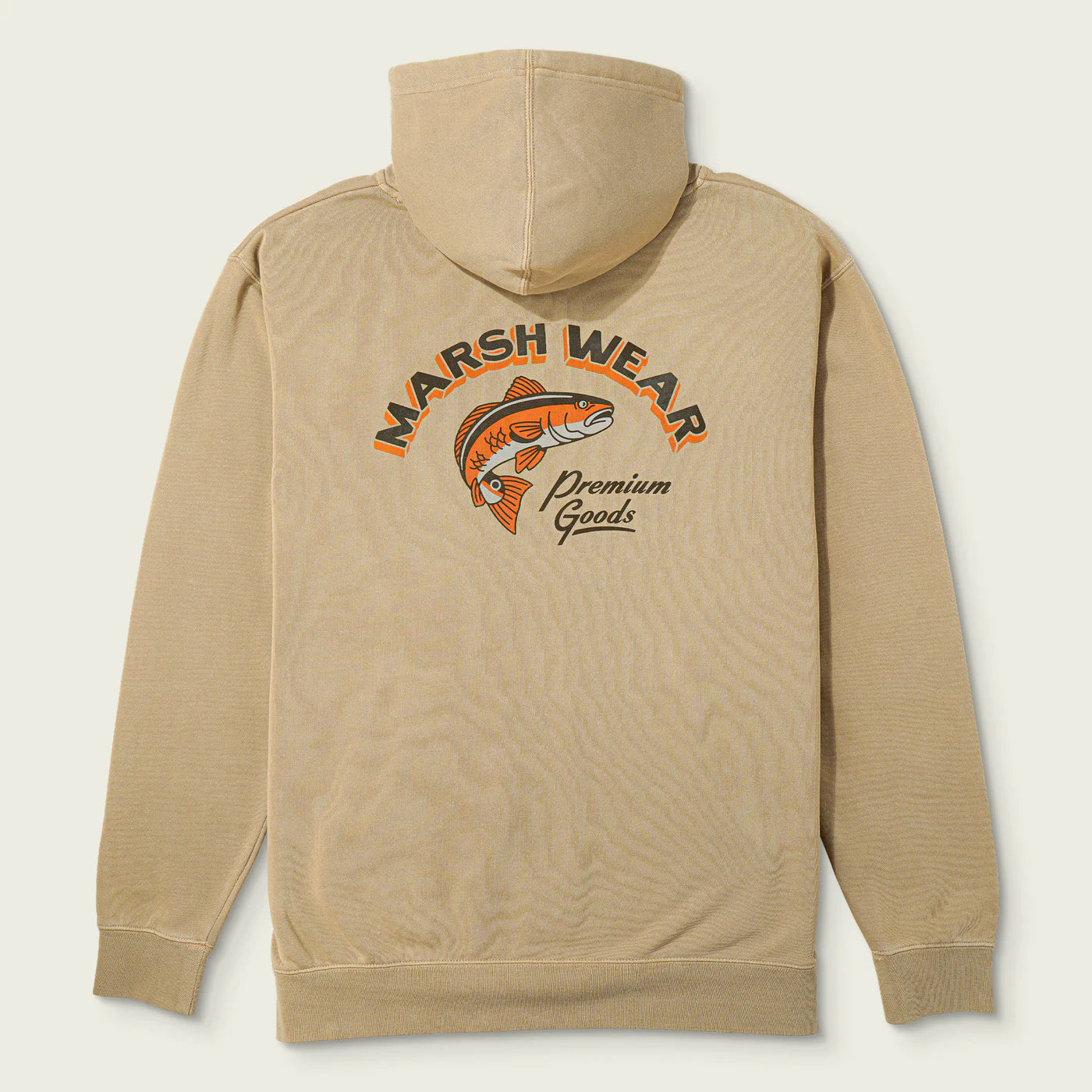 marsh wear hoody with fish sandstone