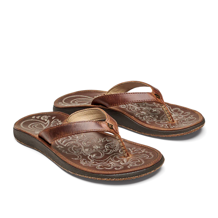 OLUKAI PANIOLO WOMEN'S LEATHER SANDALS