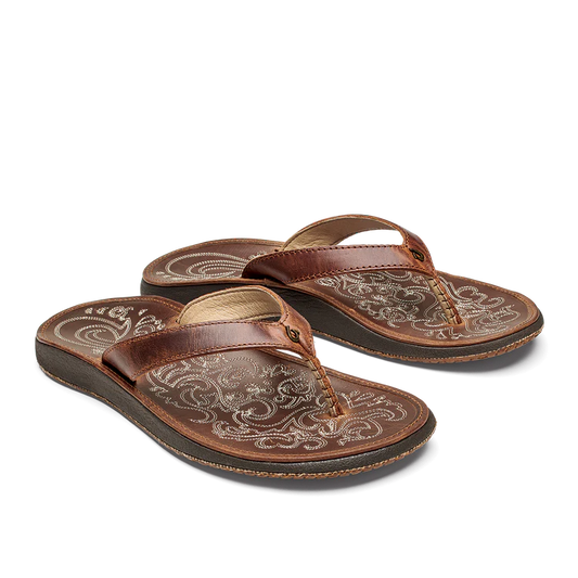 OLUKAI PANIOLO WOMEN'S LEATHER SANDALS