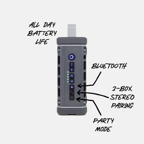 Turtlebox Ranger waterproof outdoor Bluetooth speaker-Gray- for hunting and fishing and golf