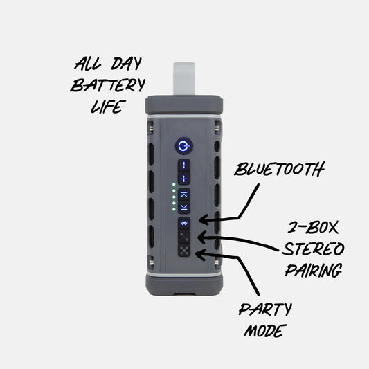 Turtlebox Ranger waterproof outdoor Bluetooth speaker-Gray- for hunting and fishing and golf