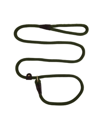 Bird Dog British Style Slip Lead - Green (4 ft.)