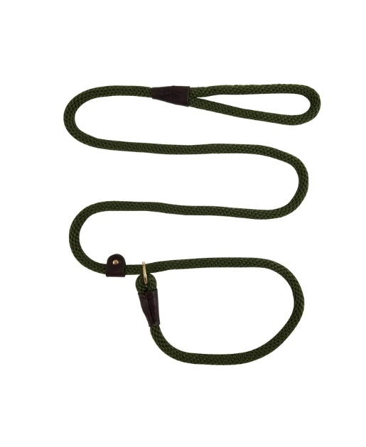 Bird Dog British Style Slip Lead - Green (6 ft.)