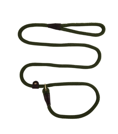 Bird Dog British Style Slip Lead - Green (3/8" x 6 ft.)