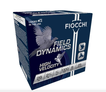 Fiocchi Field Dynamics High Velocity 28 Gauge 3/4 oz #8 Shotshells