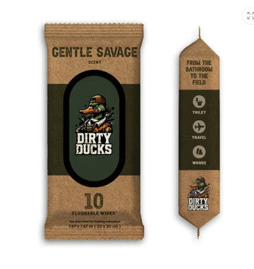 Dirty Ducks Flushable Wipes On-the-Go 10 Pack