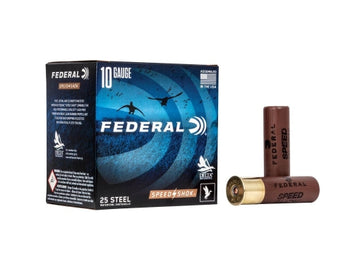 Federal Speed-Shok 10 Gauge 3-1/2in BB Steel Shot 1-1/2oz 25rd Waterfowl Loads WF107 BB