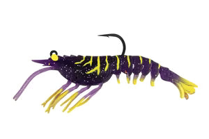 Nomad Tideline Shrimp 3.5" - Purple Haze Chartreuse