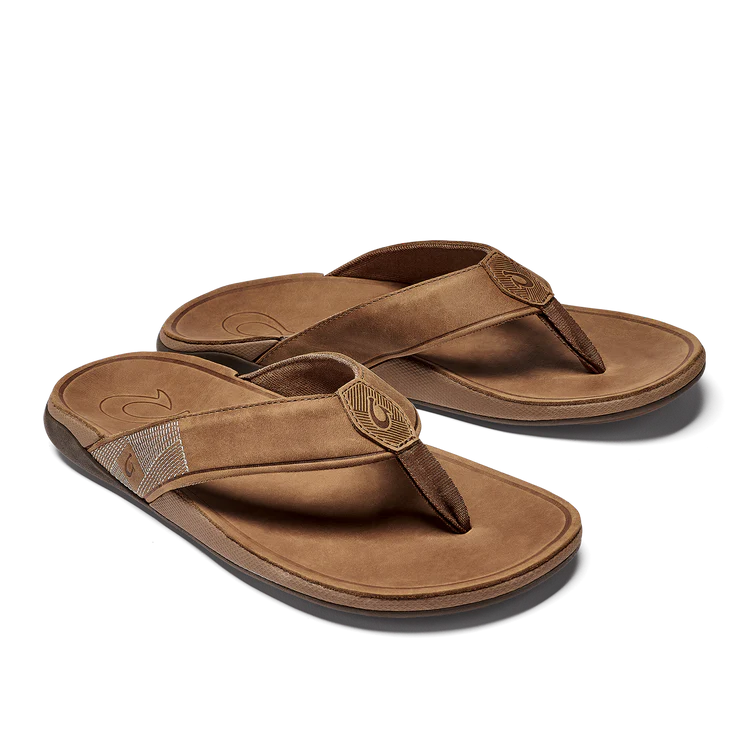 OLUKAI TUAHINE MEN'S LEATHER SANDALS