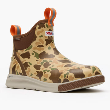 Xtratuf Women's Sport Deck Boot in duck camo, waterproof non-slip fishing and outdoor footwear