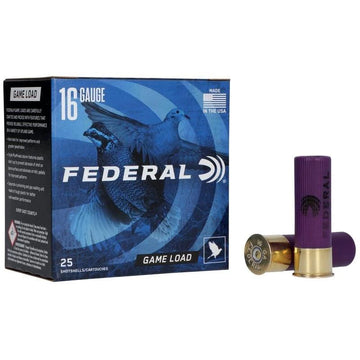 Federal Ammo Game Load Upland, 16 Gauge, 8 Shot, 2-3/4 in, 1 oz, 1165 fps #H1608