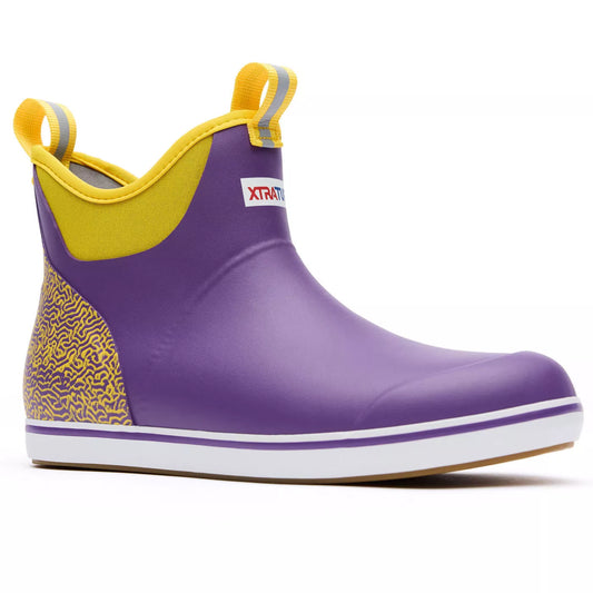 MENS XTRATUF MEN'S ANKLE DECK BOOT PURPLE/YELLOW