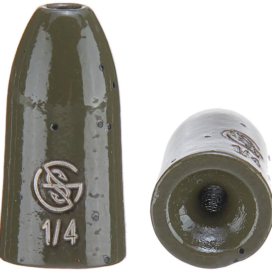 Googan Squad Tungsten Worm Weight Green Pumpkin - Texas Rig & Carolina Rig Bass Fishing Weight 1/4oz 3/8oz 1/2oz