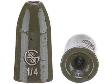 Googan Squad Tungsten Worm Weight Green Pumpkin - Texas Rig & Carolina Rig Bass Fishing Weight 1/4oz 3/8oz 1/2oz