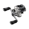 Shimano Tranx 150 Casting Reel, a low-profile fishing reel with a metal body, black and gray color scheme, designed for saltwater environments.