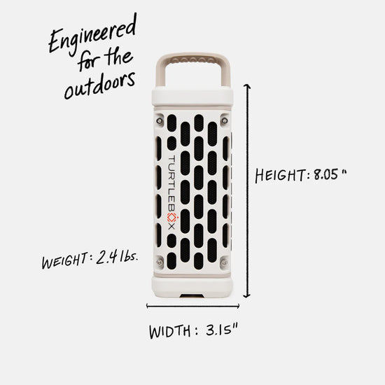 Turtlebox Ranger waterproof outdoor Bluetooth speaker-Ivory- for hunting and fishing and golf